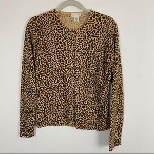 VTG Animal Print Button Down Cardigan